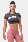 Заказать Nebbia Футболка укороченная Short Sleeve Sporty Crop Top 584 (Burgundy)